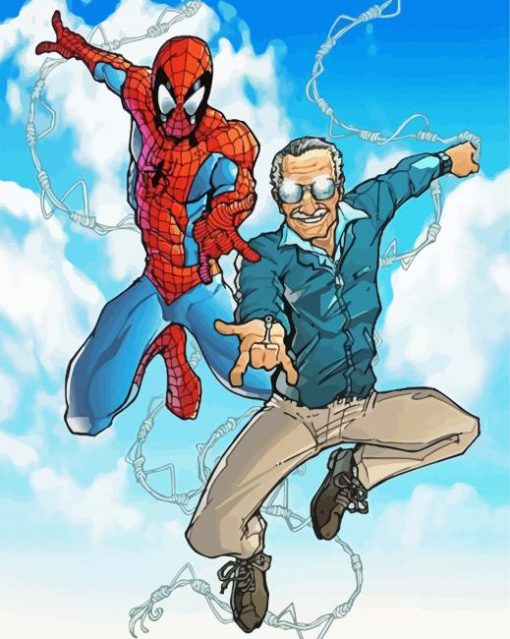 Spiderman And Stan Lee paint by numbers
