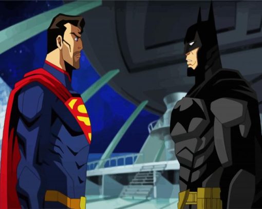 Superman And Batman Injustice Characters paint by numbers