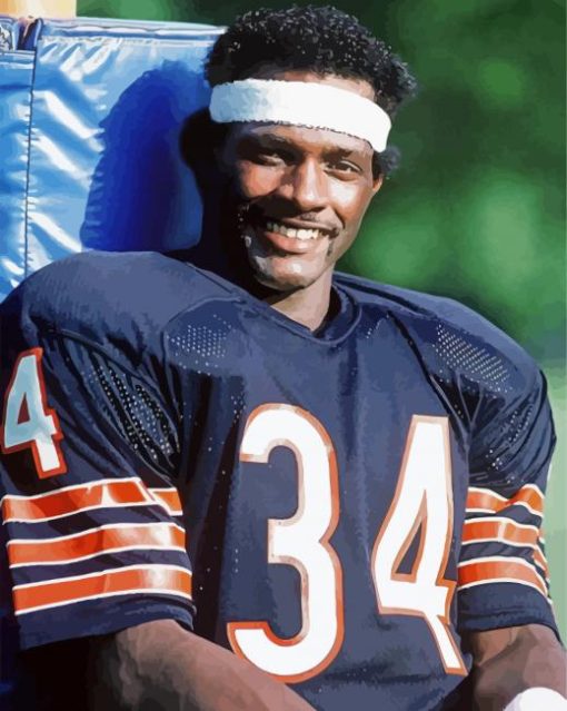 The American Football Player Walter Payton paint by numbers