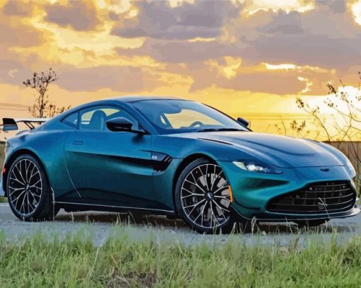 Aesthetic Aston Martin Car paint by numbers