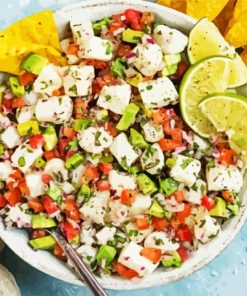 Aesthetic Ceviche Salade paint by numbers
