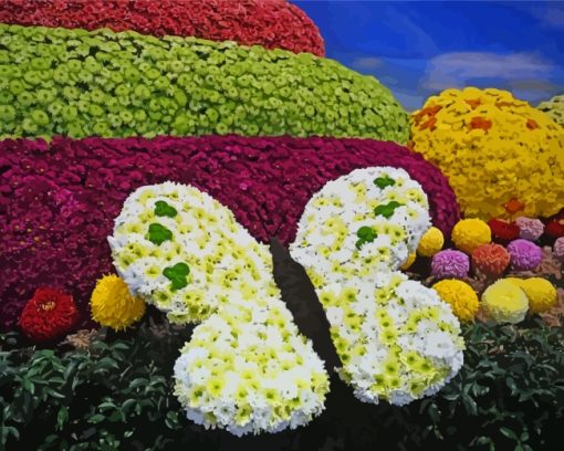 Aesthetic Flower Show paint by numbers
