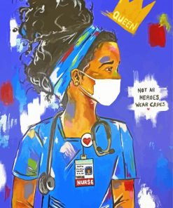 African American Nurse Art Paint By Numbers
