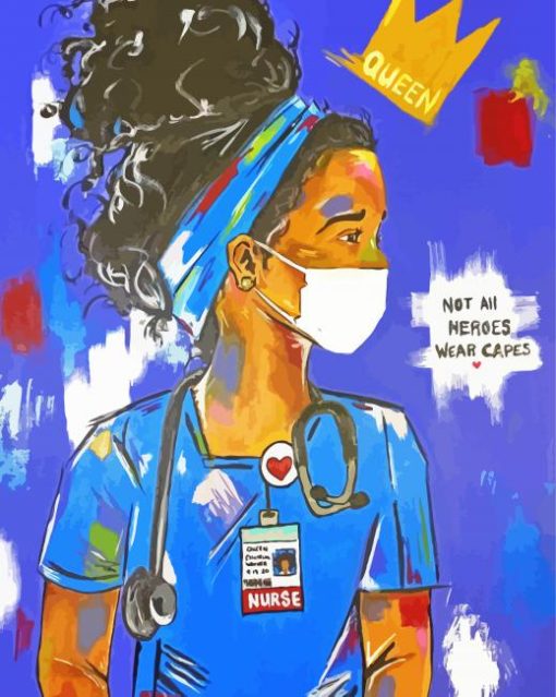 African American Nurse Art Paint By Numbers