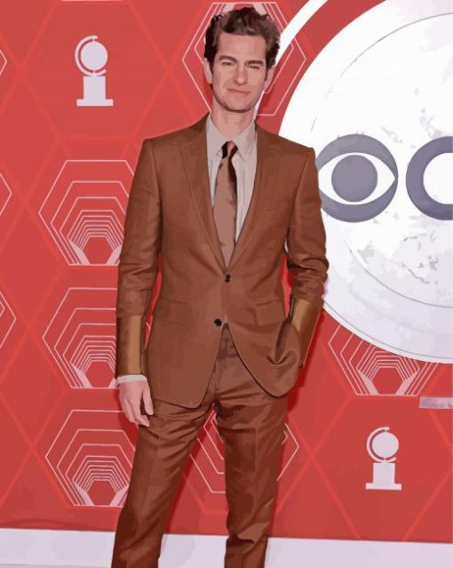 Andrew Garfield Red Carpet paint by numbers