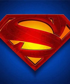 Aesthetic Superman Logo paint by numbers