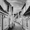 Black And White Stavanger House paint by numbers