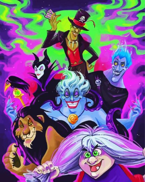 Disney Villains Art Paint By Numbers