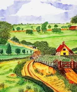 English Countryside Art Paint By Numbers
