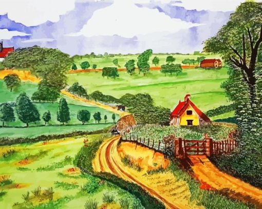 English Countryside Art Paint By Numbers