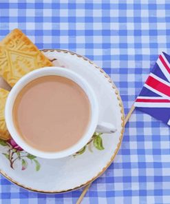 English Tea And Flag Paint By Numbers