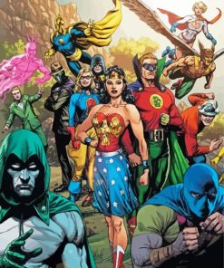 Justice Society Characters paint by numbers