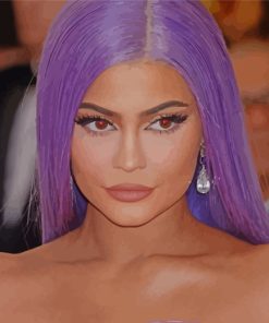 Kylie Jenner With Purple Hair paint by numbers