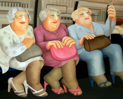 Ladies In Bus By Beryl Cook Paint By Numbers