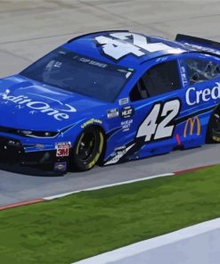 Matt Kenseth Blue Race Car paint by numbers