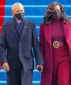 Michelle Obama With Obama paint by numbers