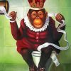 Monkey On Toilet With Crown Paint By Numbers