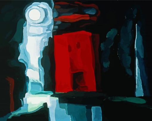 Moon Night Mood Oscar Bluemner paint by numbers