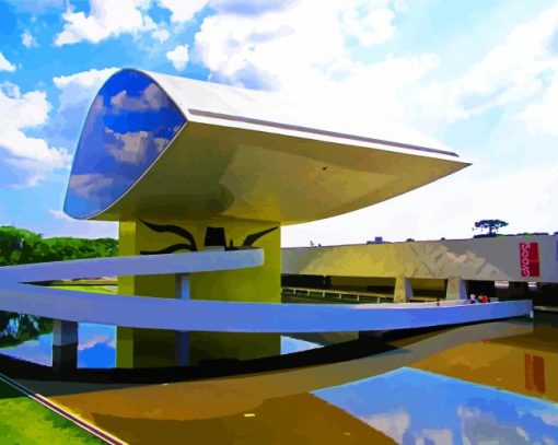 Museum By Oscar Niemeyer paint by numbers