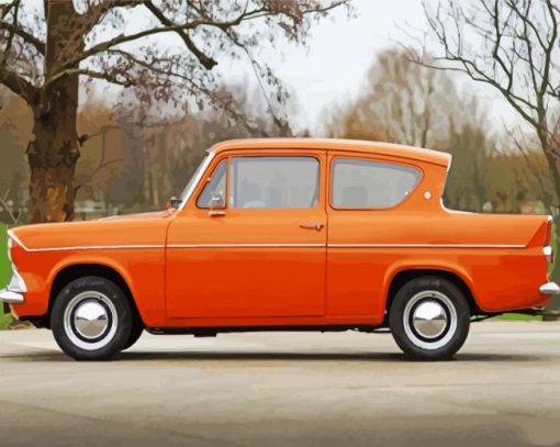 Orange Ford Angolia Paint By Numbers