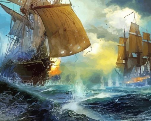 Sea Battles Paint By Numbers