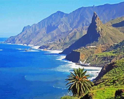 Tenerife Coastline paint by numbers