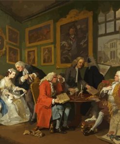The Marriage Settlement By Hogarth paint by numbers