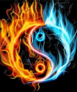 Yin Yang Fire paint by numbers