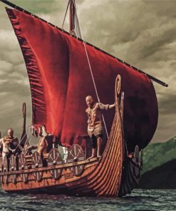 Aesthetic Viking Ship paint by numbers