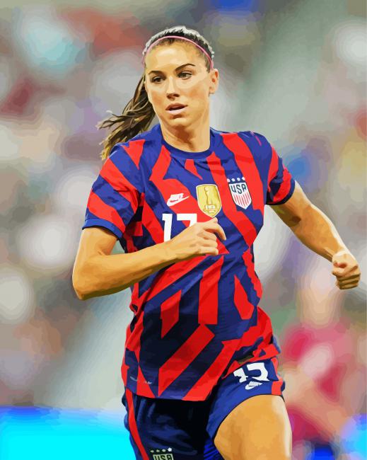 American Soccer Player Alex Morgan Paint By Numbers - Paint By Numbers