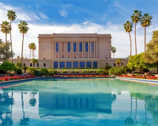 Arizona Mesa Temple Paint By Numbers