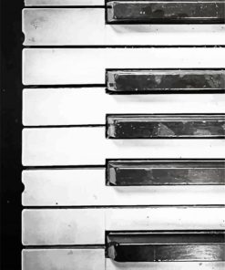 Black And White Vintage Piano paint by numbers