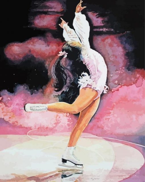 Girl Figure Skate Paint By Numbers