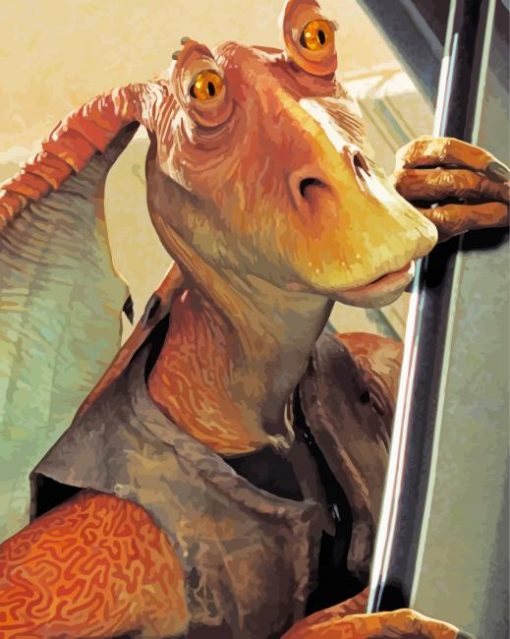 Jar Jar Binks Character paint by numbers