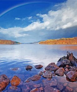 Lake Rainbow Landscape Paint By Numbers