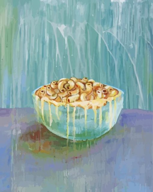 Mac And Cheese In Bowl Art Paint By Numbers