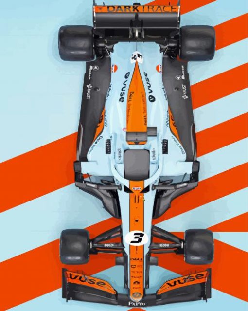 Mclaren F1 Car paint by numbers