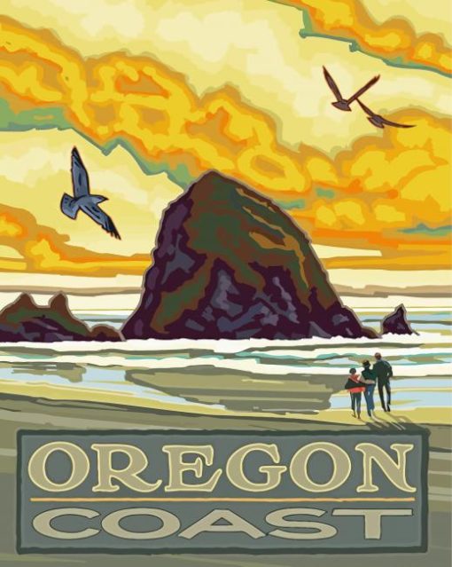 Oregon Coast Poster Paint By Numbers