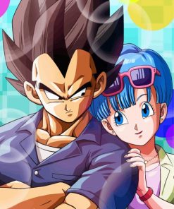 Vegeta And Bulma Lovers Dragon Ball Paint By Numbers