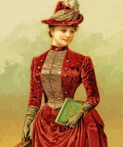 Vintage Victorian Lady Paint By Numbers