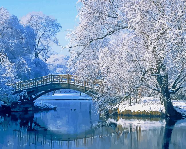 Wonderful Winter Scene Paint By Numbers