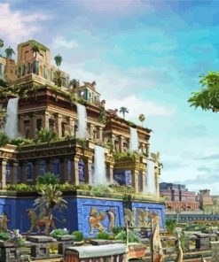 Aesthetic Hanging Gardens Of Babylon Paint By Numbers