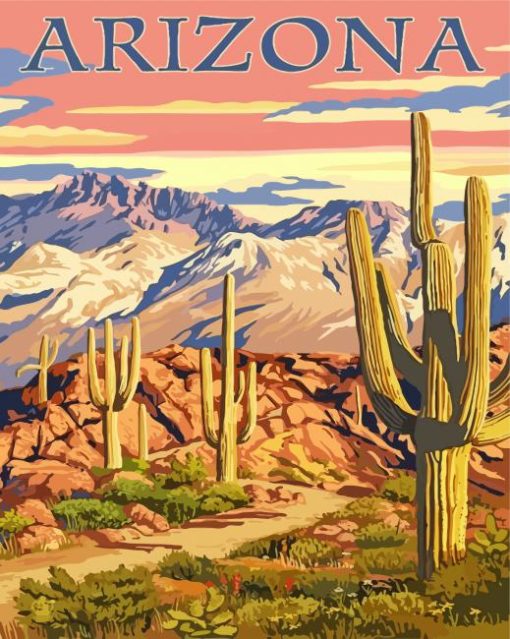 Arizona Poster Paint By Numbers