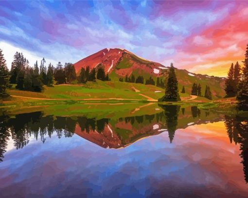 Beautiful Paradise Landscape Paint By Numbers