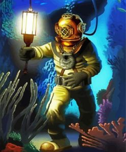 Diver Undersea Paint By Numbers