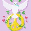 Dove And Peace Symbol Paint By Numbers