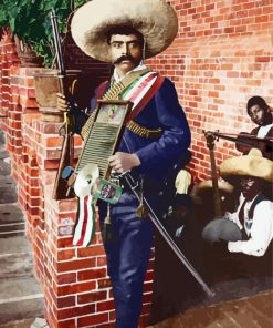 Emiliano Zapata Mexican Revolutionary Pint By Numbers