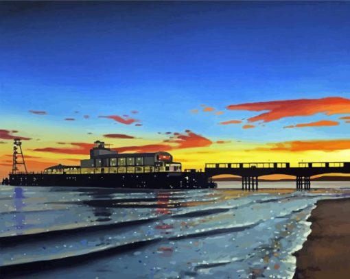 England Bournemouth Pier Sunset Paint By Numbers