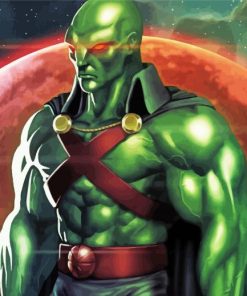 Green Martian Manhunter Paint By Numbers