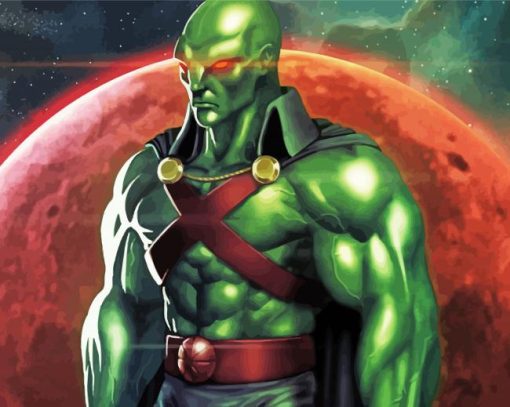 Green Martian Manhunter Paint By Numbers
